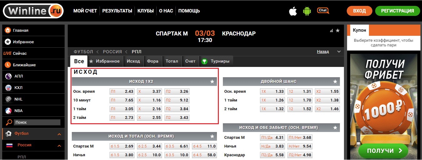 Поб 2 осн время. Исход 1х2 что значит Винлайн. Игровой счет в Винлайн. Винлайн фрибет.